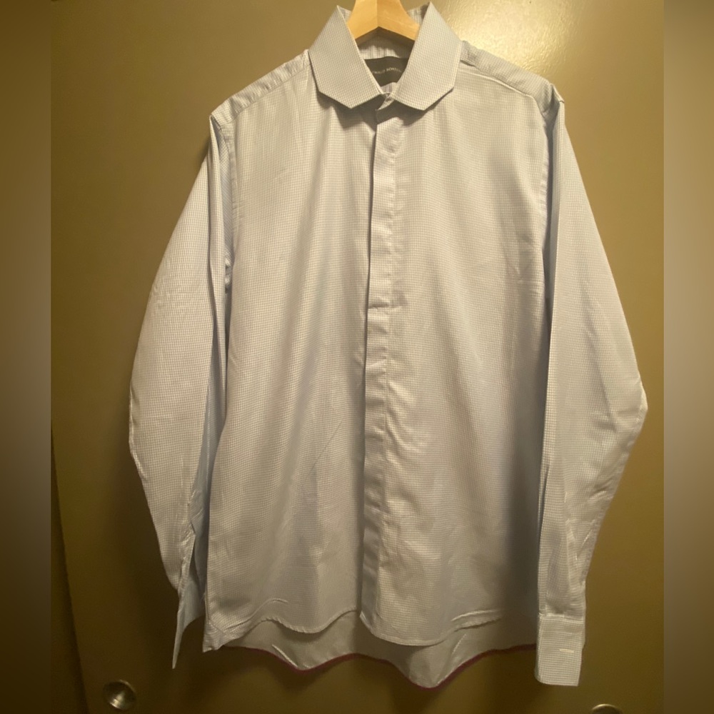 Ozwald Boateng chisel tip collar dress shirt